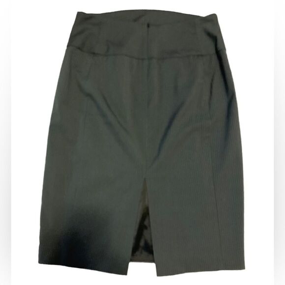 Express Gray Pinstriped Pencil Skirt Size 6 - Picture 3 of 5